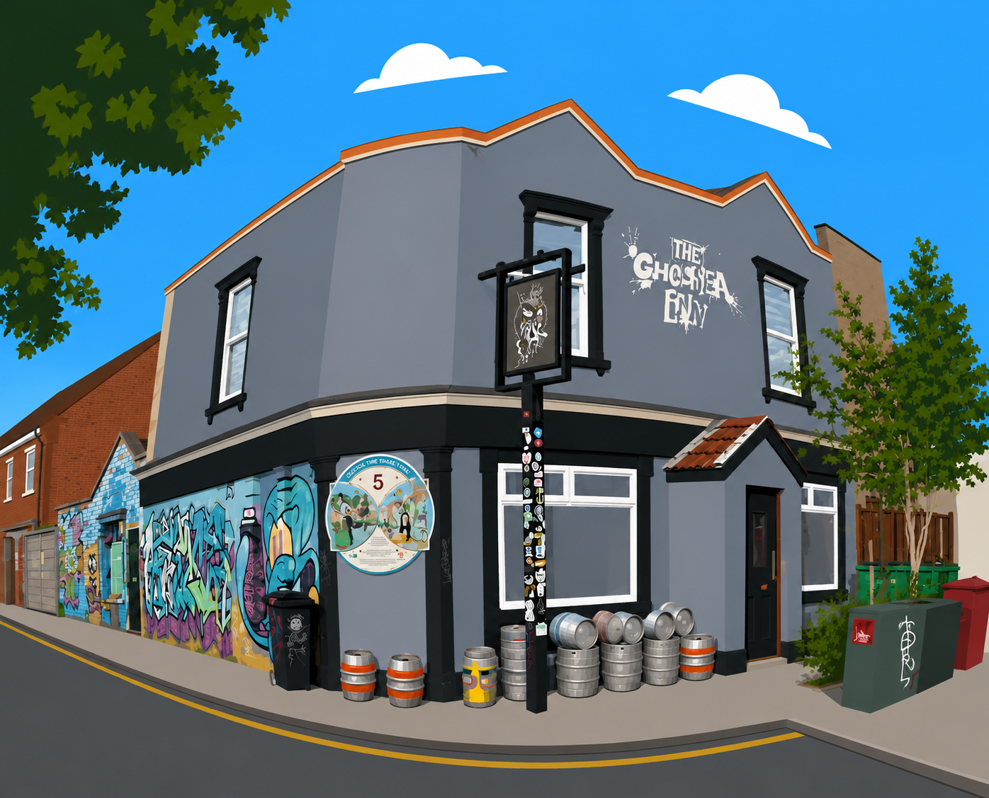 Ghostsea Enny Pub Street Scene