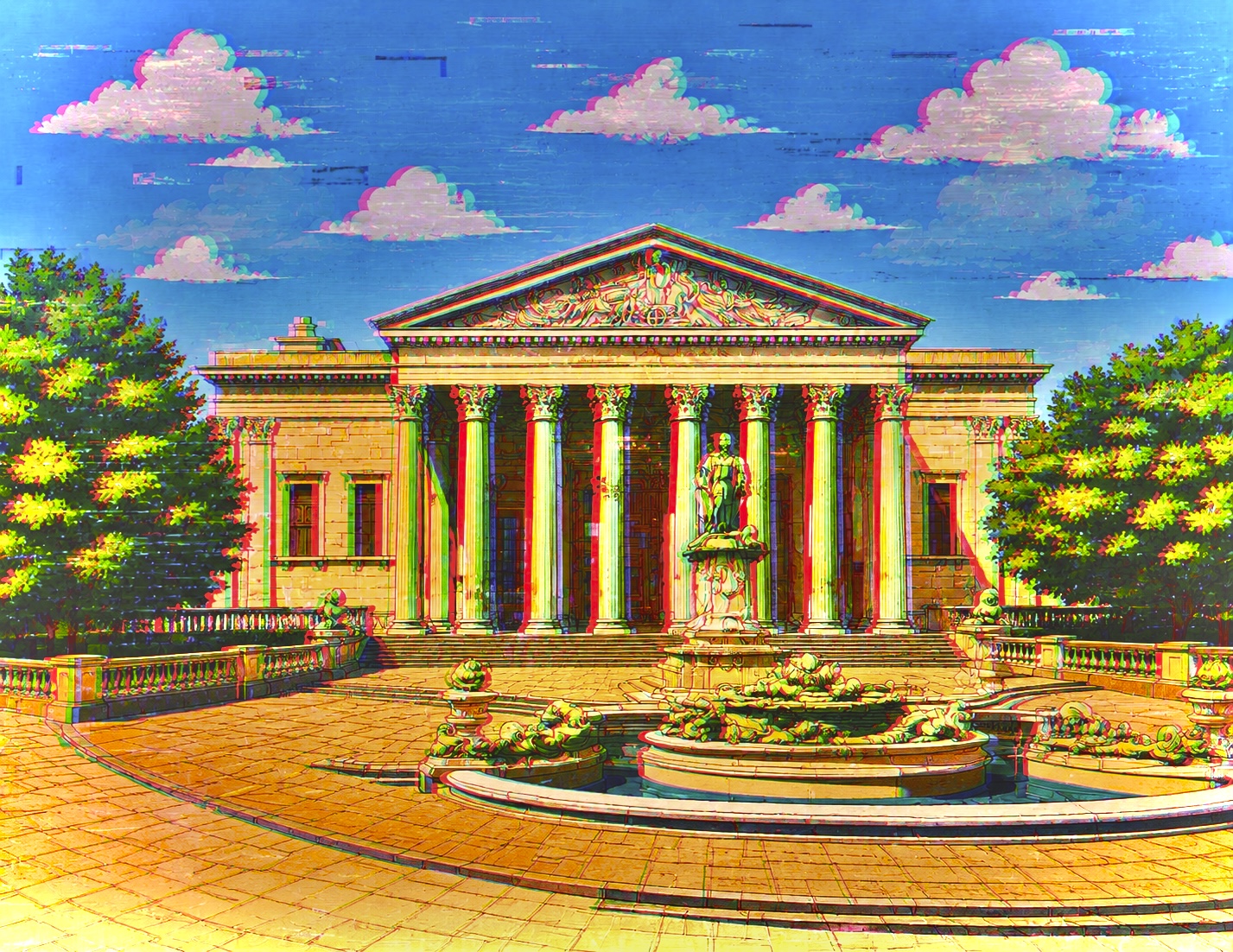 Victoria Rooms Bristol Double Exposure Of Filtered Photo And Vector
